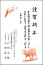 年賀状 二色・三色印刷 №201　10枚～100枚
